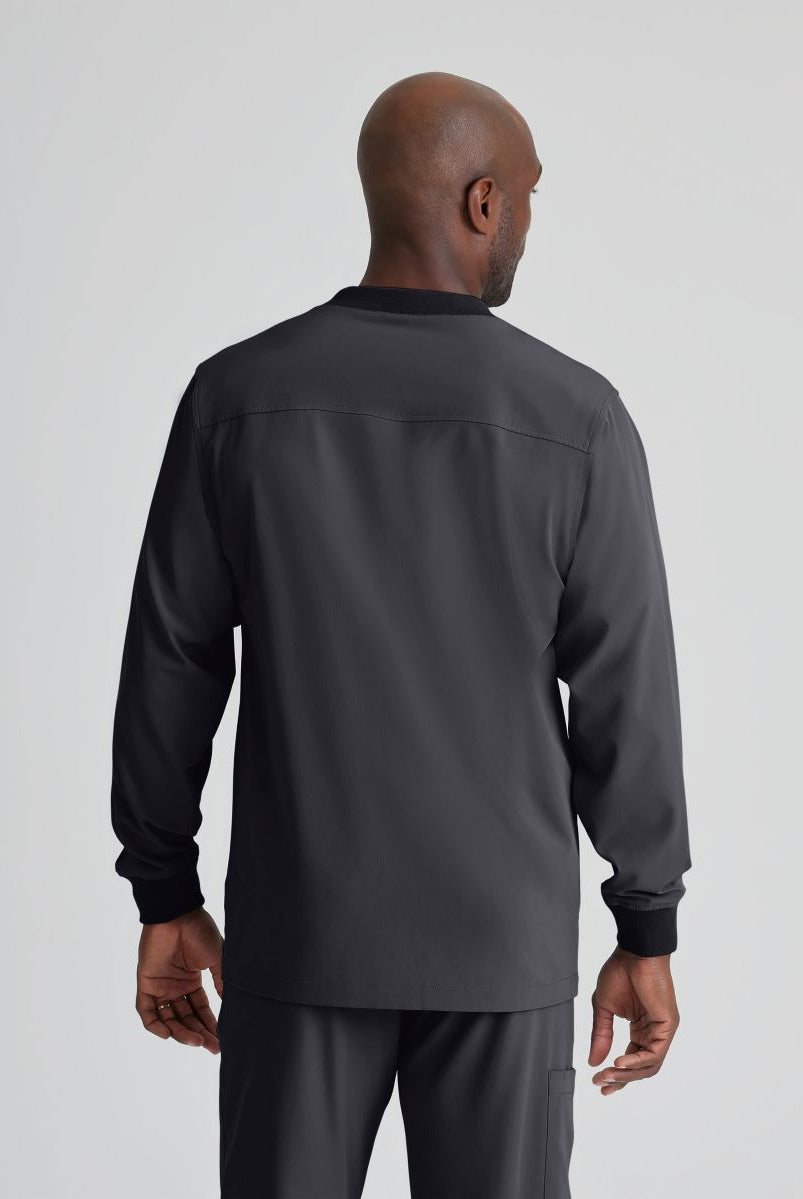 Skechers Men's 3 Pocket Warm-Up Zip Jacket | Pewter Grey