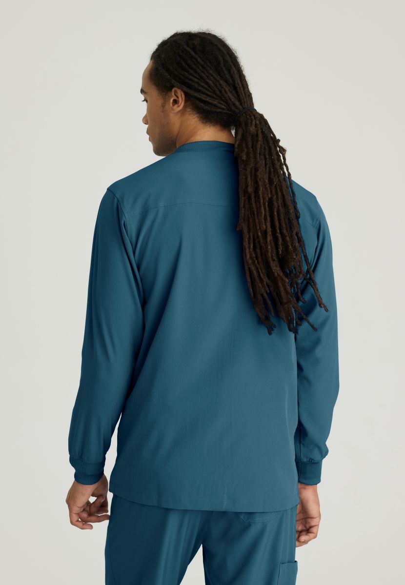 Skechers Men's 3 Pocket Warm-Up Zip Jacket | Bahama / Caribbean