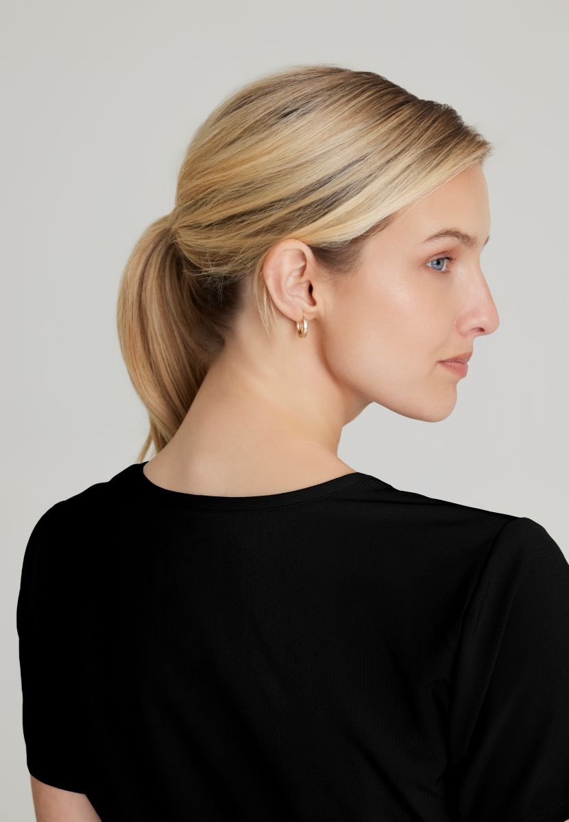 Skechers Reliance 3-Pocket Wrap Effect Scrub Top | BLACK