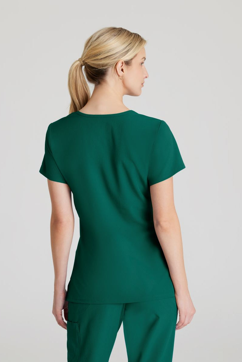 Skechers Reliance 3-Pocket Wrap Effect Scrub Top | Hunter Green