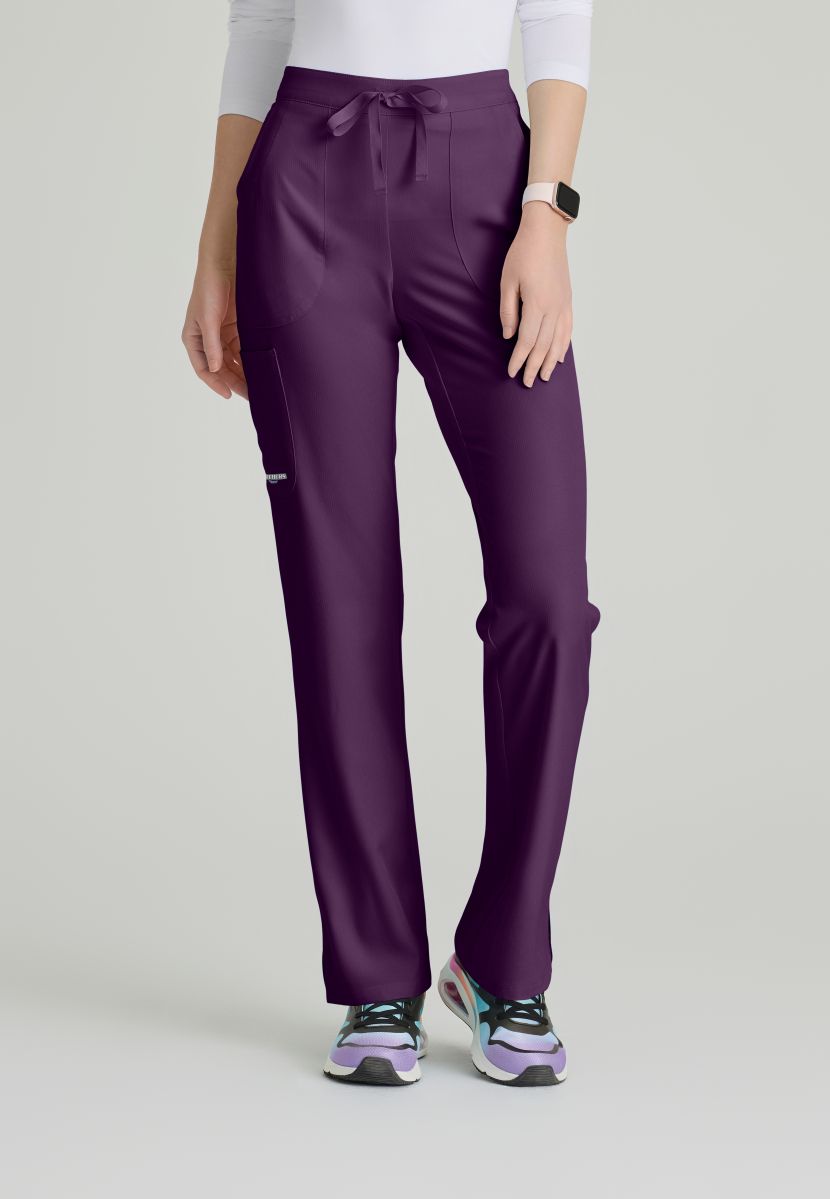 Skechers Reliance 3-Pocket Flat Front Scrub Trousers | Eggplant