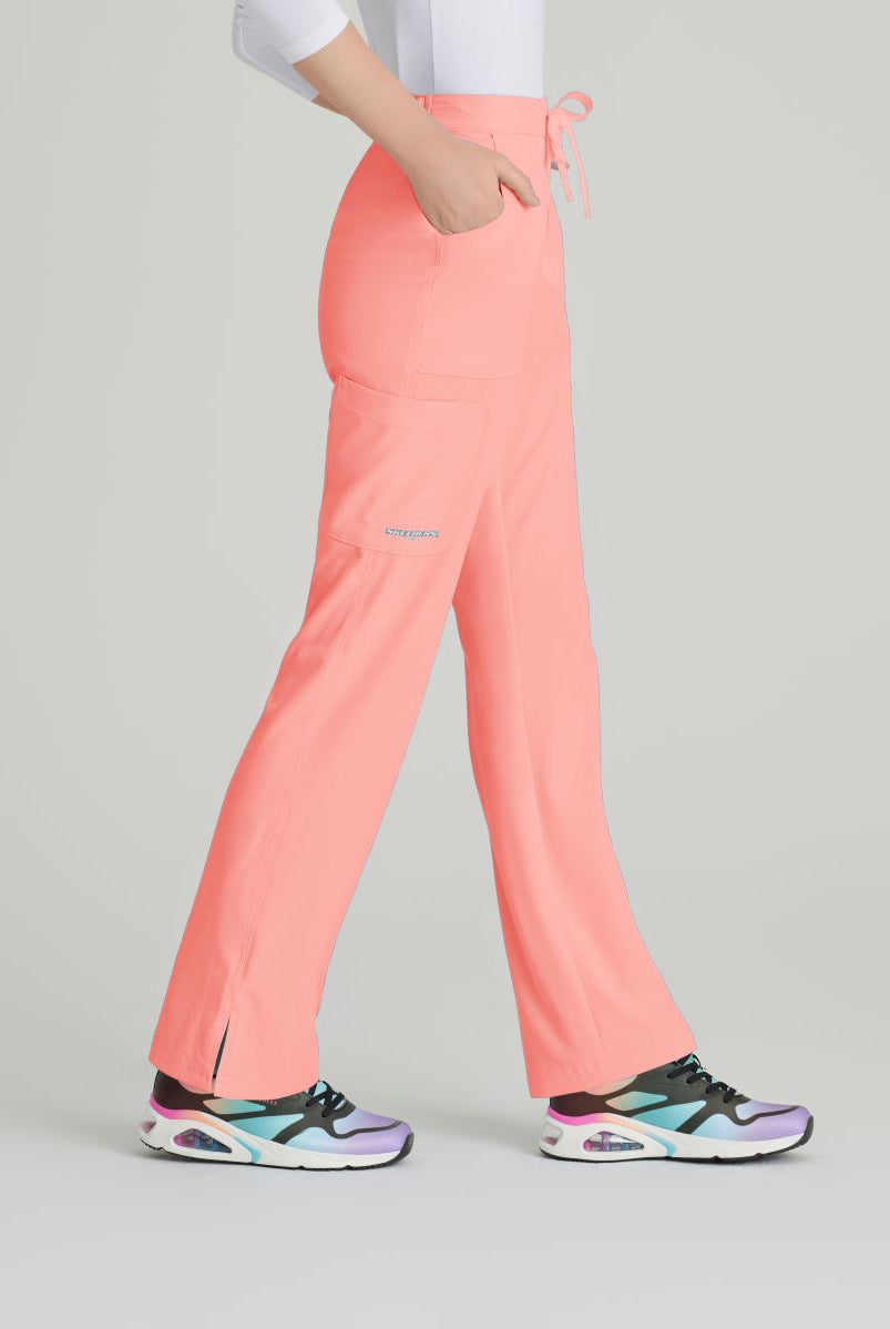 Skechers Reliance 3-Pocket Flat Front Scrub Trousers | Coral Fizz