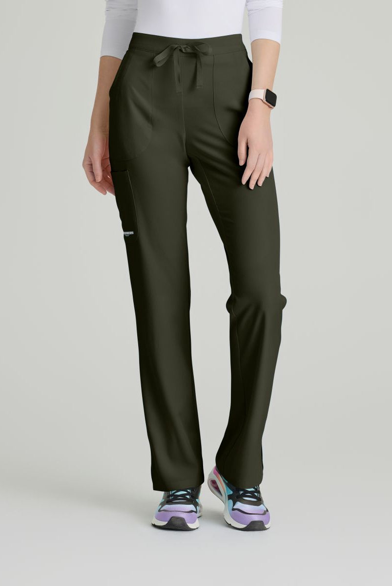 Skechers Reliance 3-Pocket Flat Front Scrub Trousers | Olive