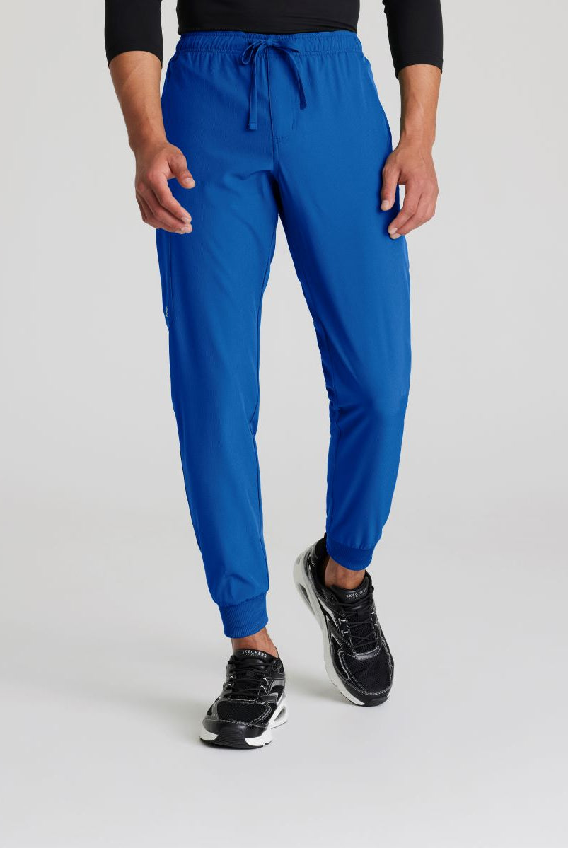 Skecher's Men's Jogger Scrub Pant with Drawstring Elastic Waistband and Cargo Pocket | New Royal