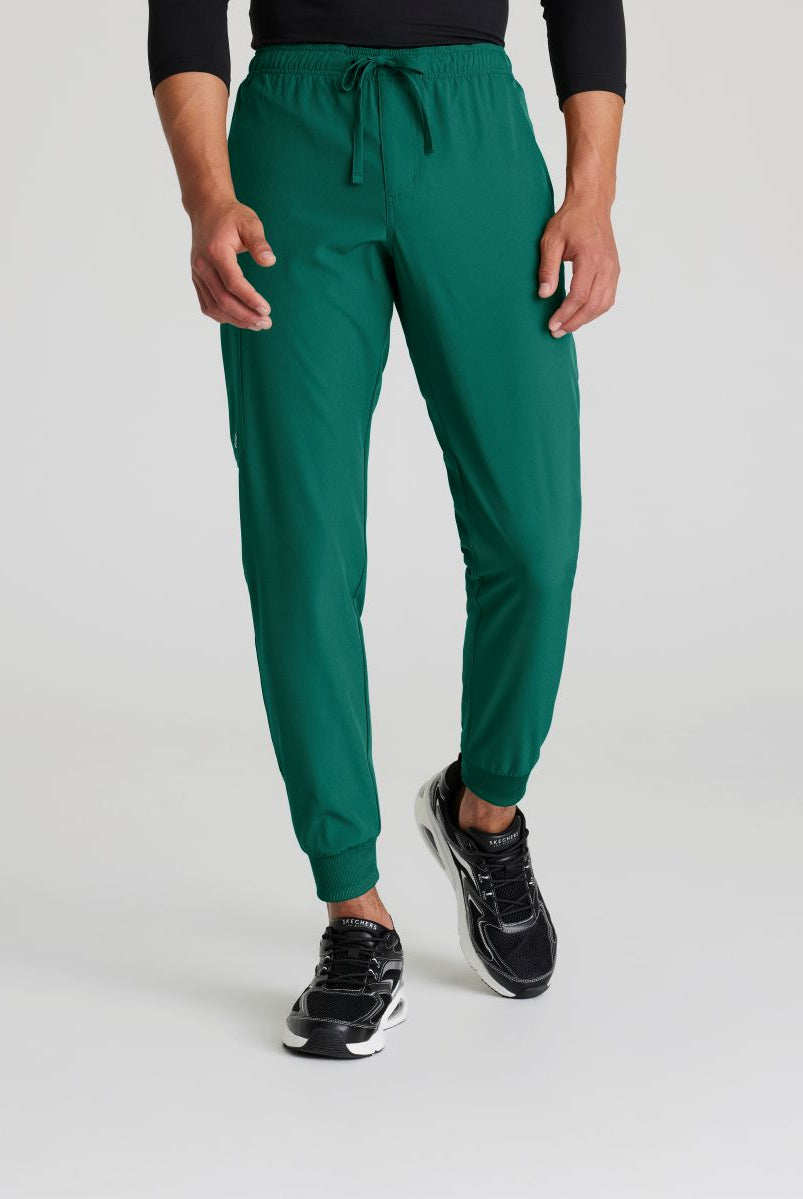Skecher's Men's Jogger Scrub Pant with Drawstring Elastic Waistband and Cargo Pocket | Hunter Green