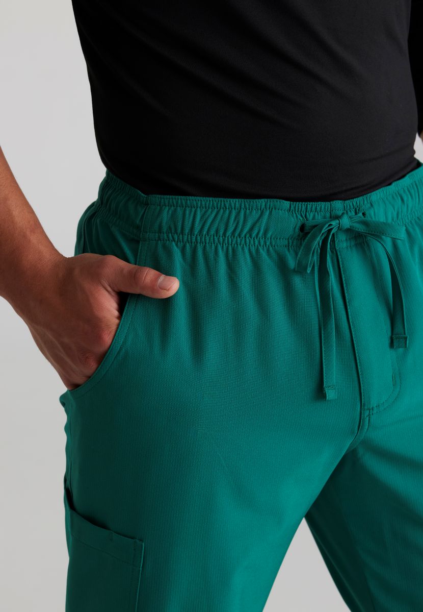 Skecher's Men's Jogger Scrub Pant with Drawstring Elastic Waistband and Cargo Pocket | Hunter Green