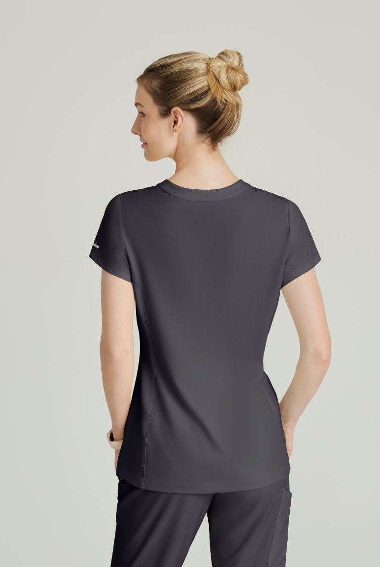 Skechers Women's Coast 2-Pocket Banded Collar Top PRE-ORDER PRODUCT | Pewter Grey