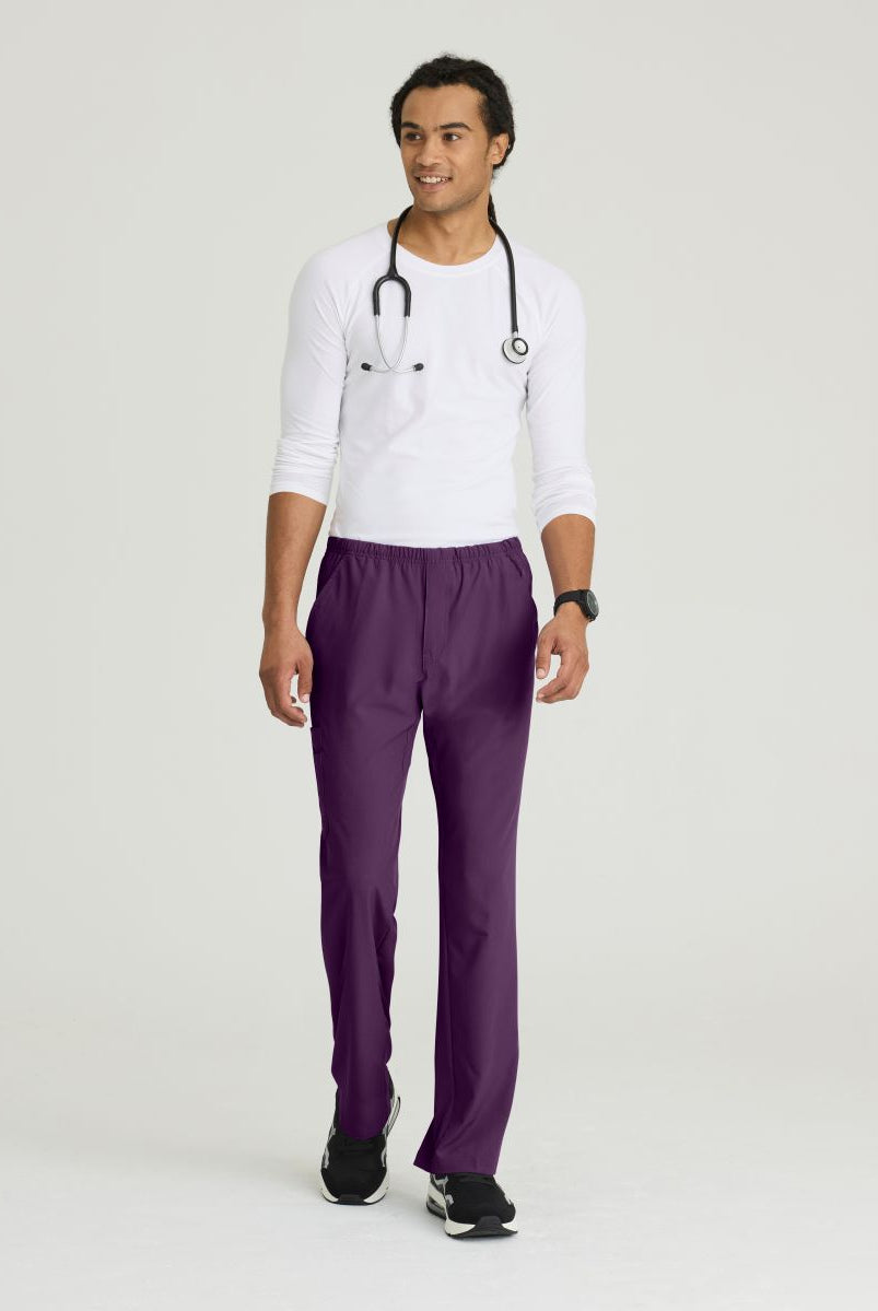 SKECHERS MALE STRUCTURE 4 POCKET ELASTIC WAISTBAND PANT | Eggplant