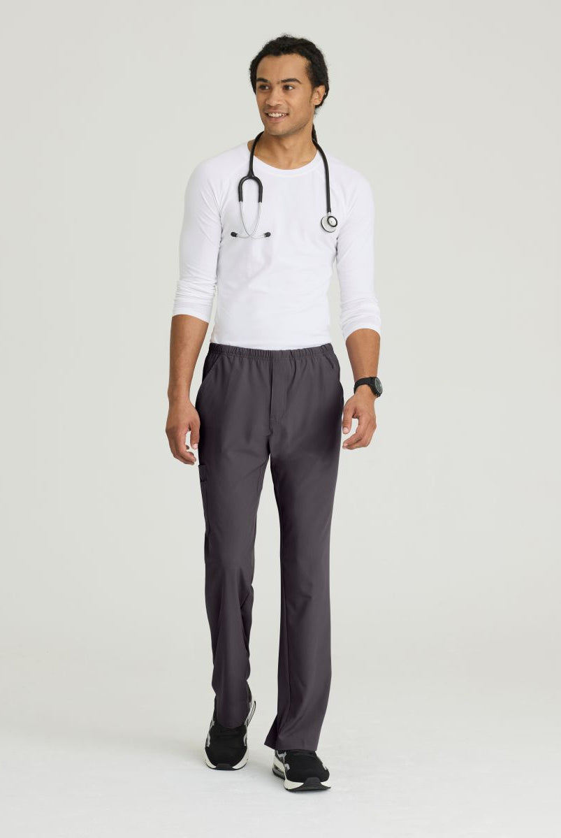 SKECHERS MALE STRUCTURE 4 POCKET ELASTIC WAISTBAND PANT | Pewter Grey