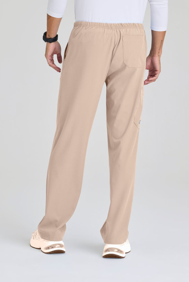 Skechers Male Structure 4 Pocket Elastic Waistband Scrub Trousers | New Khaki