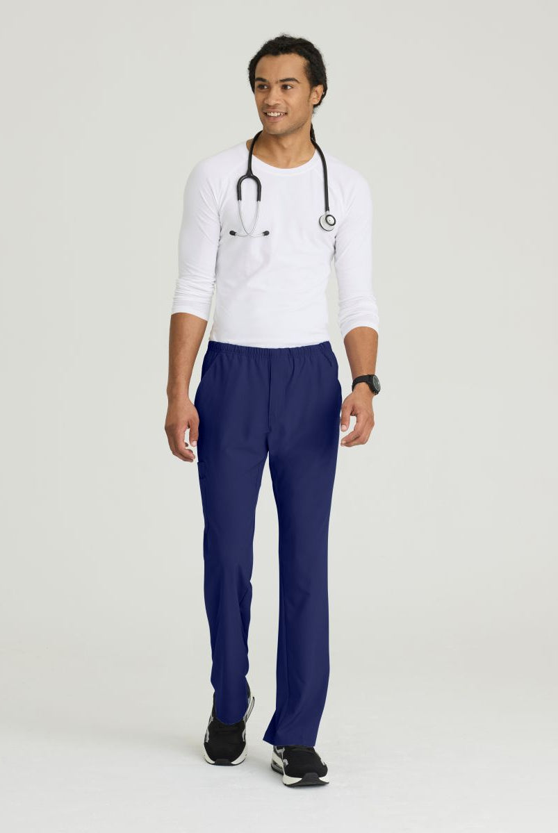 SKECHERS MALE STRUCTURE 4 POCKET ELASTIC WAISTBAND PANT | NAVY