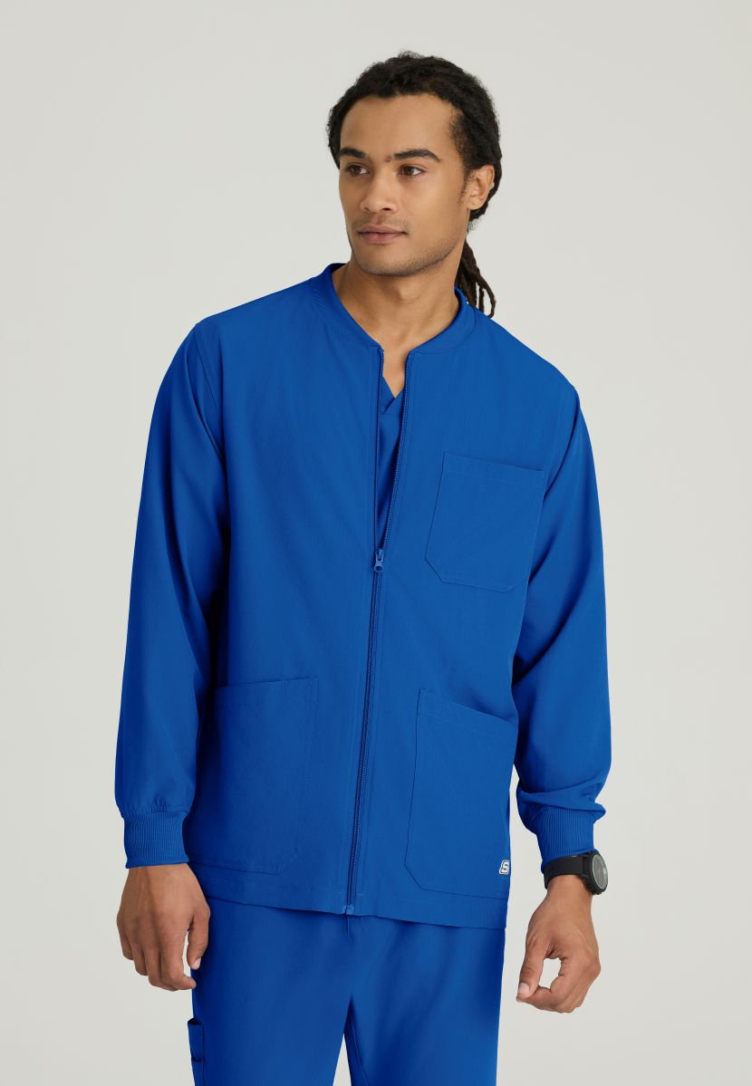 Skechers Men's 3 Pocket Warm-Up Zip Jacket | New Royal
