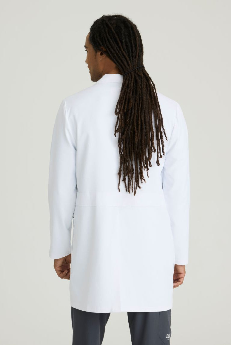 Skechers Men's 3 Pocket 4-Button Lab Coat | WHITE
