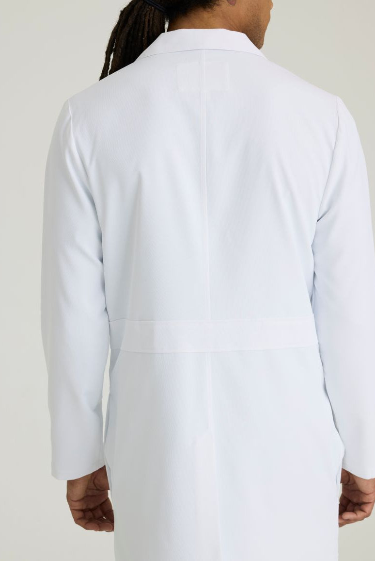 Skechers Men's 3 Pocket 4-Button Lab Coat | WHITE