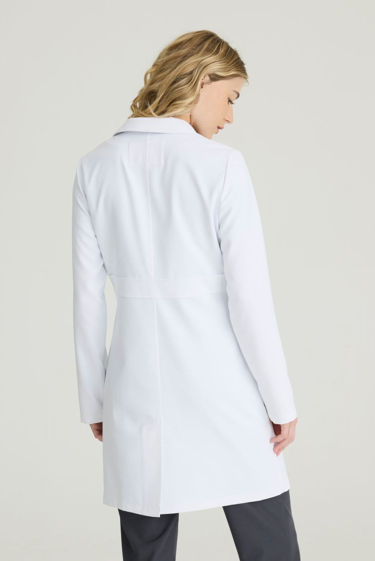 Skechers Women's 3 Pocket 4-Button Lab Coat | WHITE