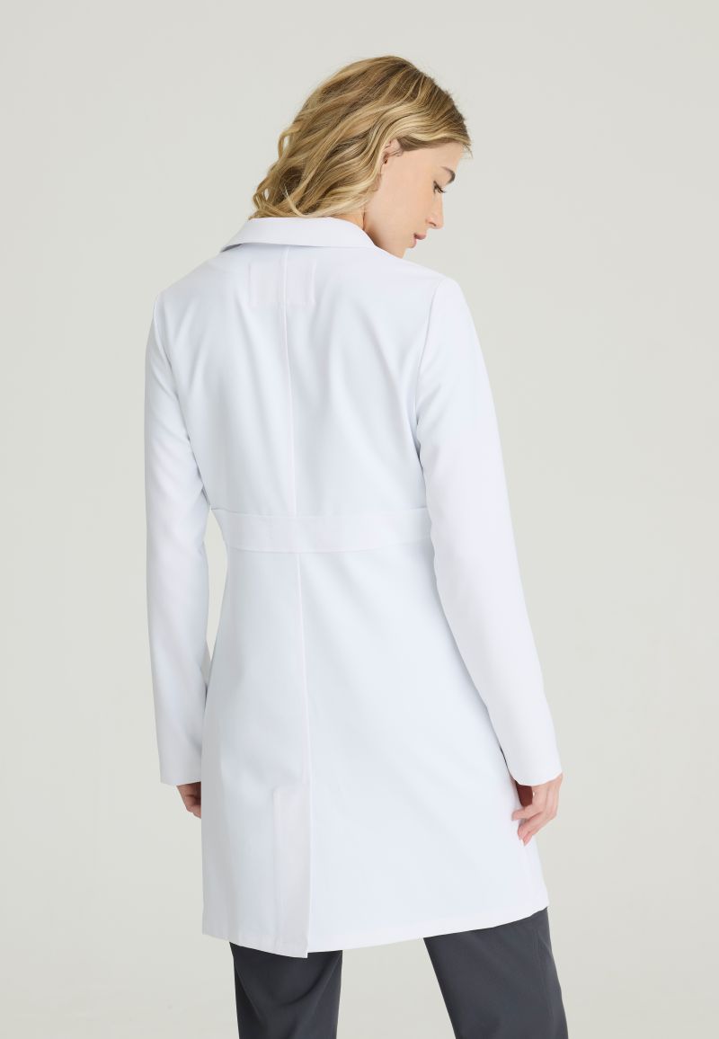 Skechers Women's 3 Pocket 4-Button Lab Coat | WHITE