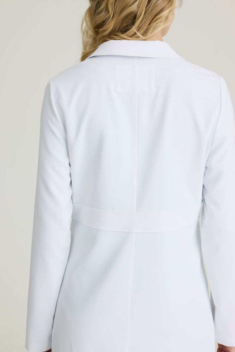 Skechers Women's 3 Pocket 4-Button Lab Coat | WHITE