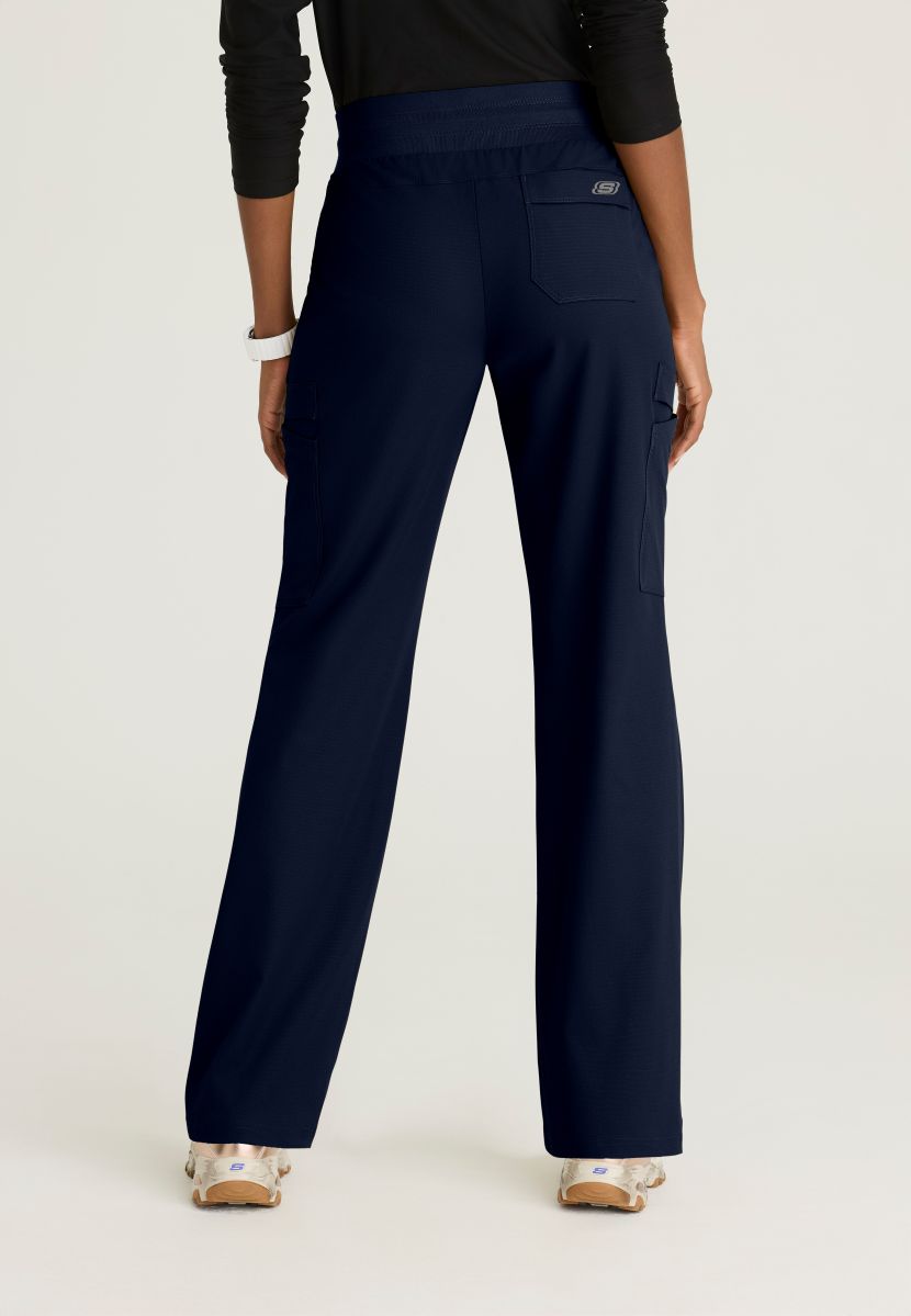 Skechers Explore Women's 5 Pocket Knit Waistband Fit & Flare Pant | NAVY