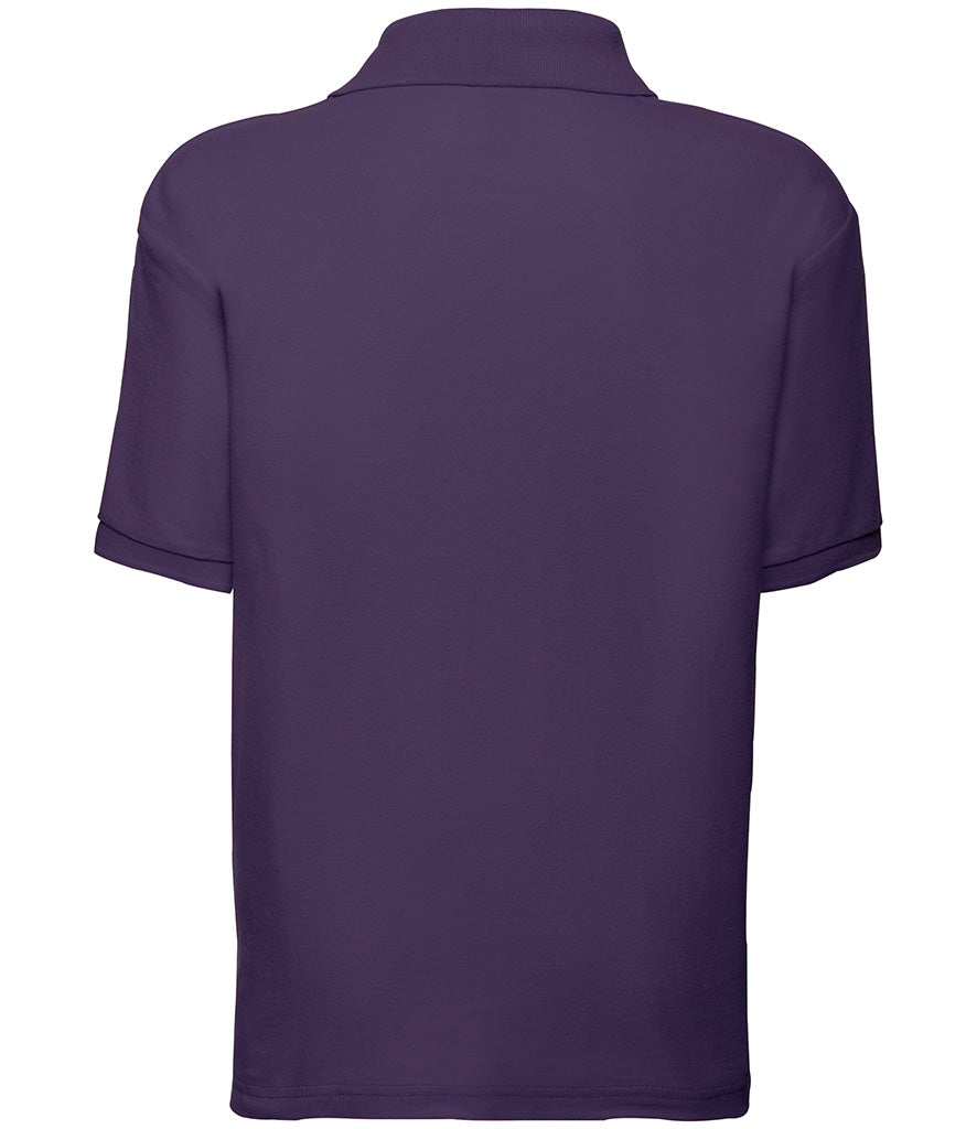 SS11B Fruit of the Loom Kids Poly/Cotton Piqué Polo Shirt | Purple