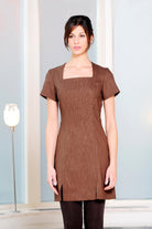 SOPHIA DRESS | BROWN LINEN LOOK