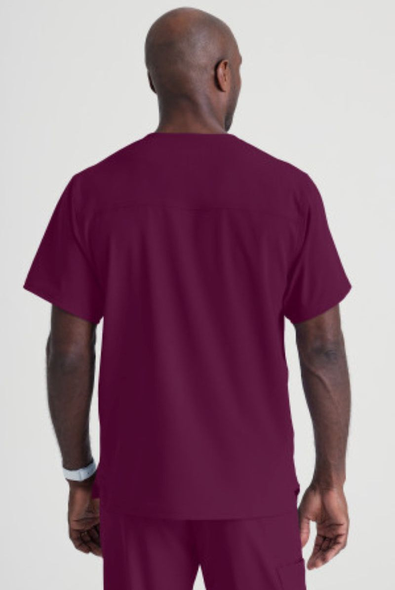 SKECHERS MALE STRUCTURE V-NECK TOP | Wine