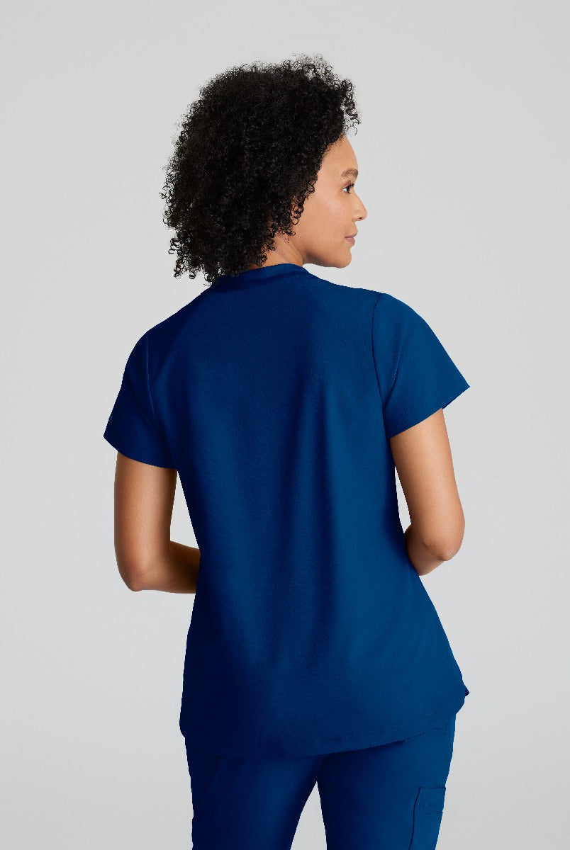 BARCO ONE FLUX FEMALE SCRUB TOP  | NAVY