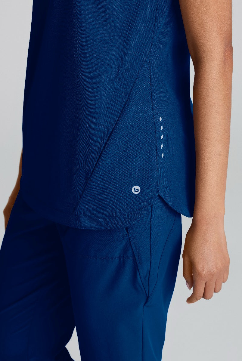 BARCO ONE FLUX FEMALE SCRUB TOP  | NAVY