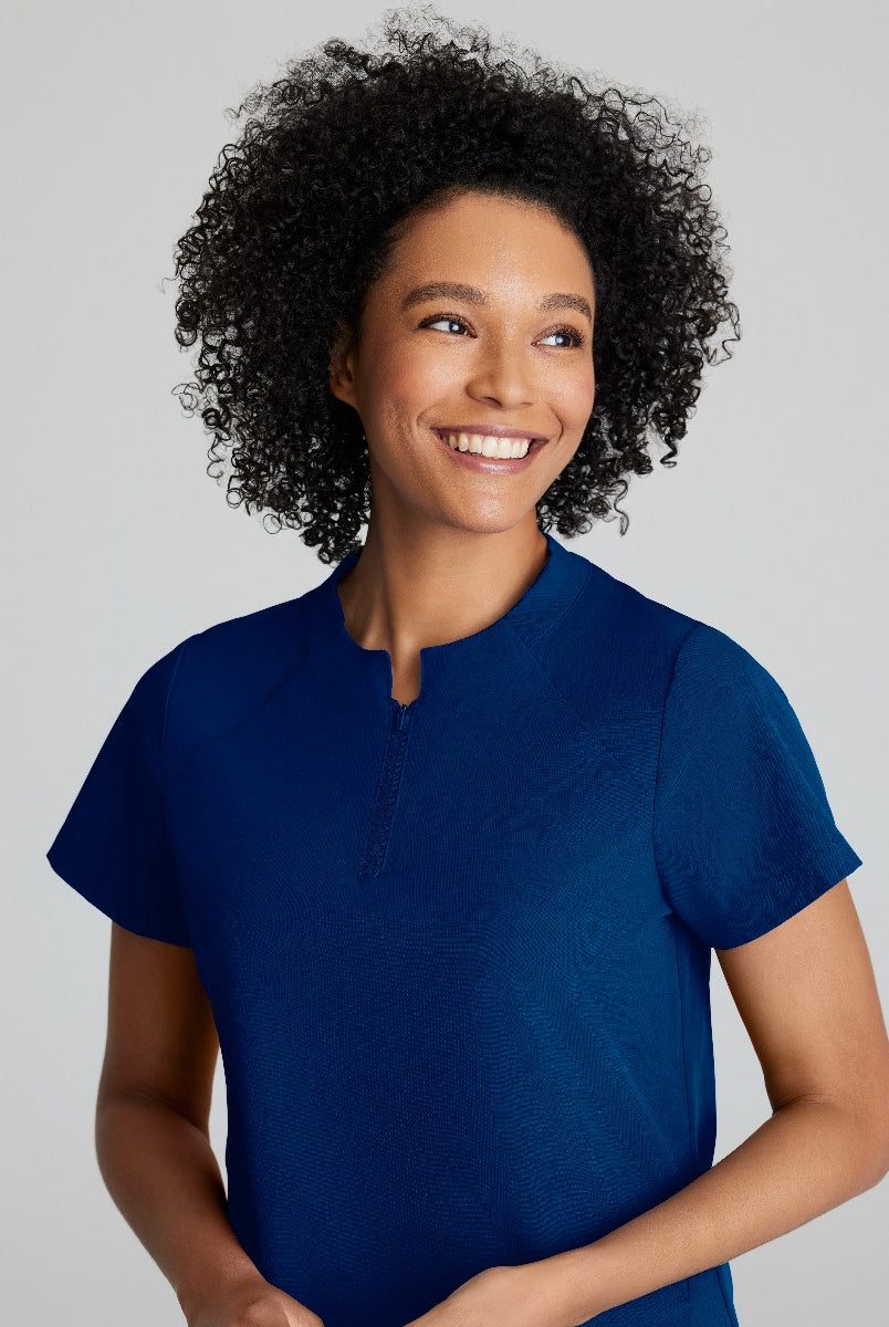 BARCO ONE FLUX FEMALE SCRUB TOP  | NAVY