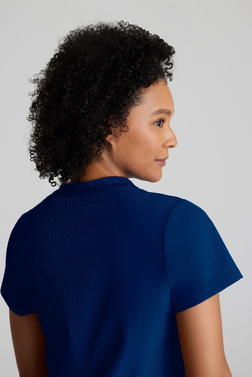 BARCO ONE FLUX FEMALE SCRUB TOP  | NAVY
