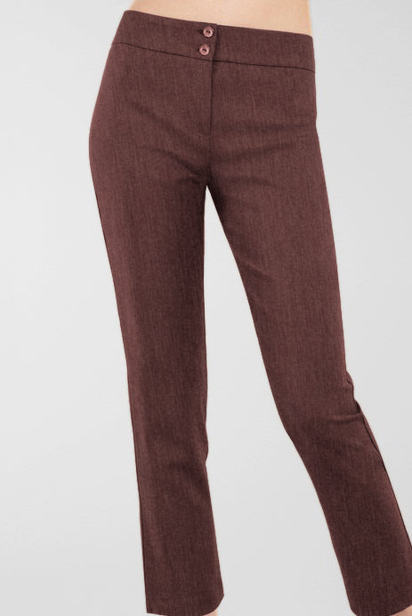 CROPPED TROUSERS ⚡⚡⚡-65% OFF✨ | BROWN LINEN LOOK