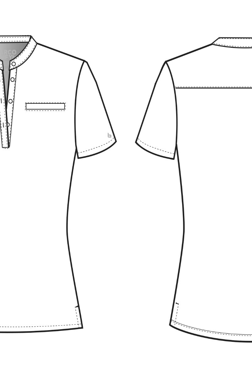 Barco Unify 1-Pocket Button Collar Tuck-In ScrubTop