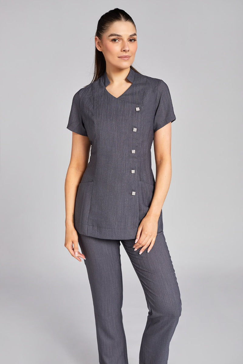 LILI SALON TUNIC | GREY LINEN LOOK