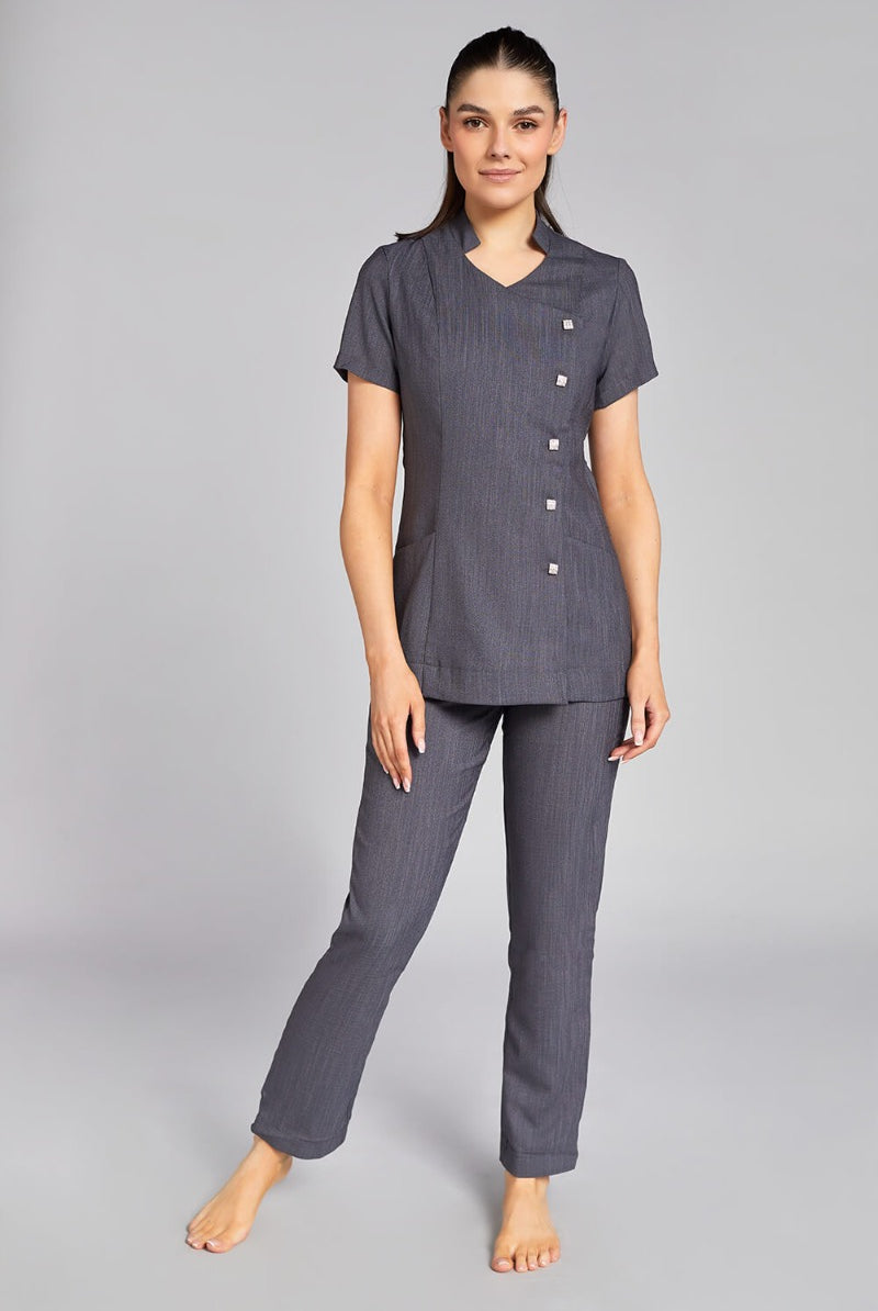 LILI SALON TUNIC | GREY LINEN LOOK