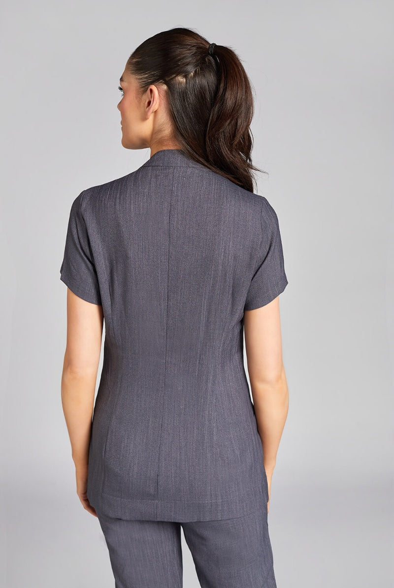 LILI SALON TUNIC | GREY LINEN LOOK