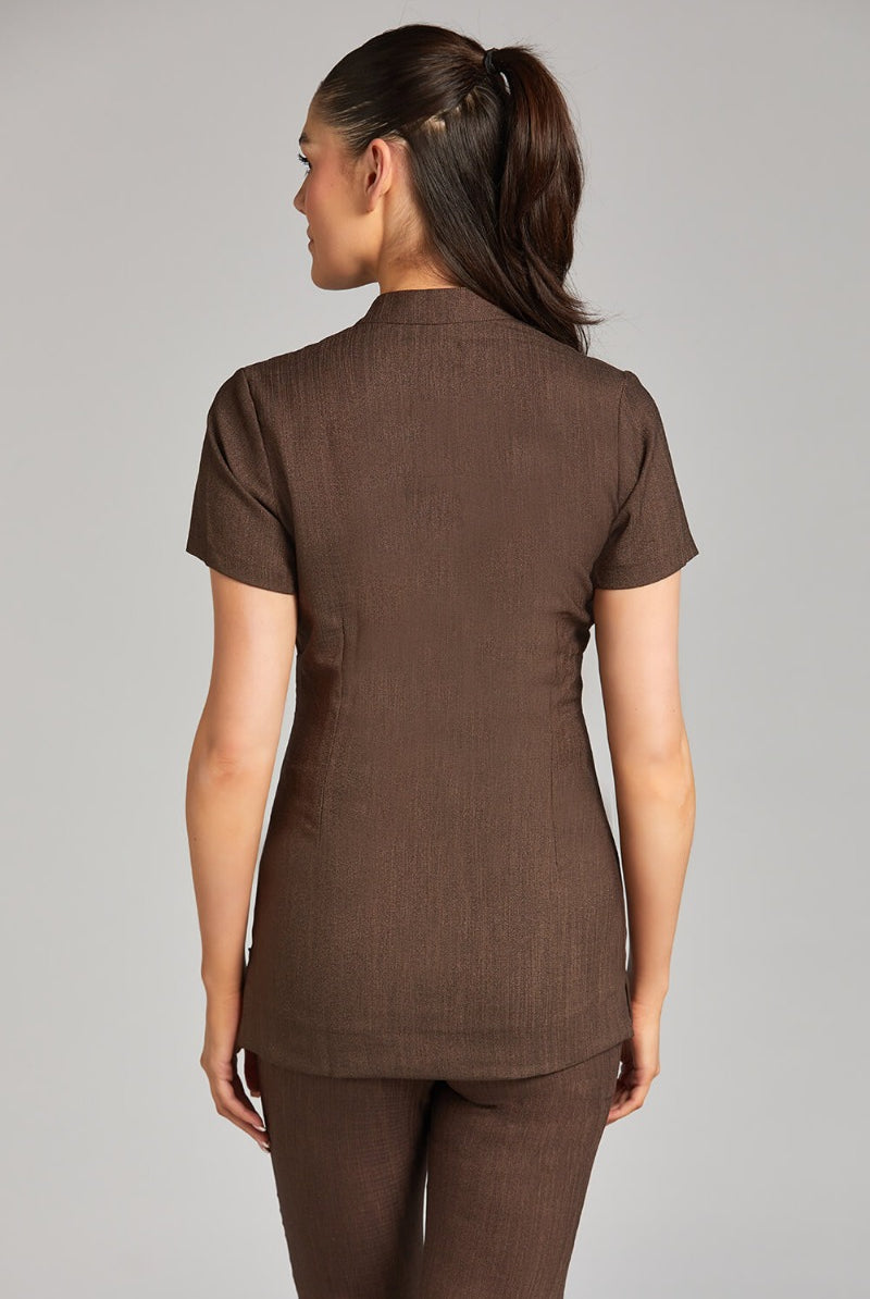 CARA TUNIC | BROWN LINEN LOOK