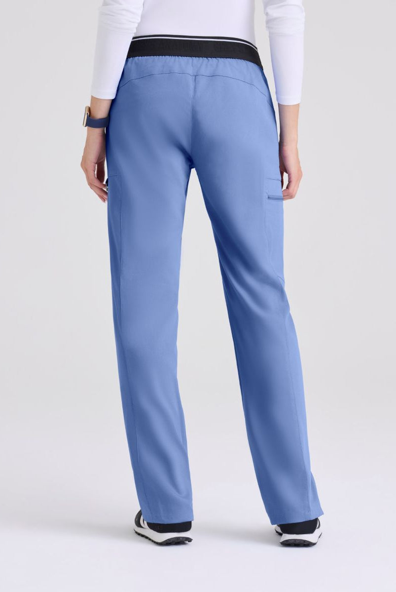 Greys Anatomy Kim 3 Pocket Elastic Back Waistband Zip-Pocket Pants | TRUE CEIL