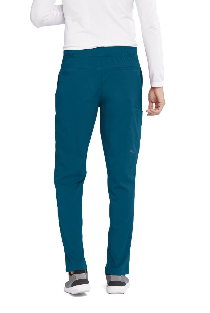 Grey's Anatomy Spandex Stretch Male 4 Pocket Cargo Scrub Pants | Bahama / Caribbean