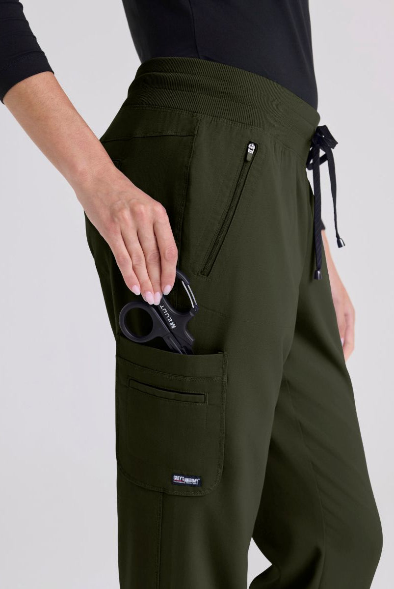 Grey's Anatomy Eden Women's 5-Pocket Cargo Jogger Scrub Pant | OLIVE