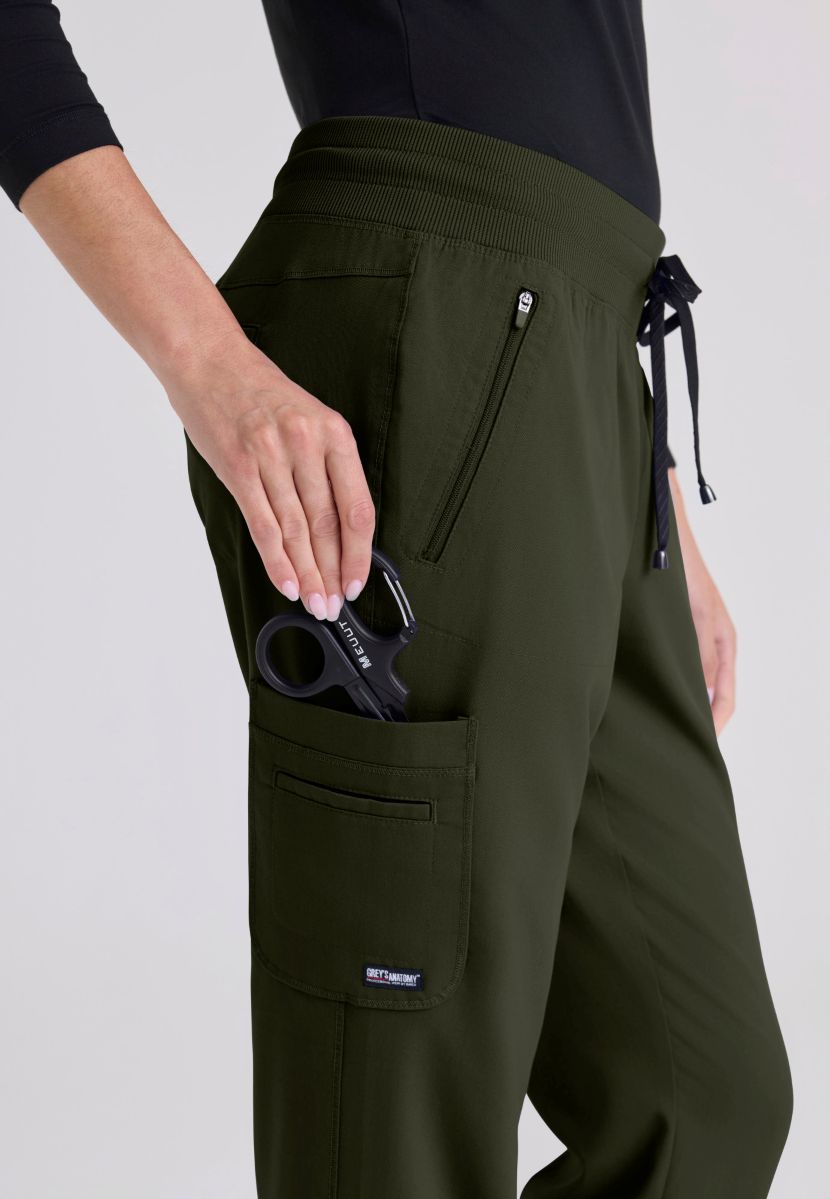 Grey's Anatomy Eden Women's 5-Pocket Cargo Jogger Scrub Pant | OLIVE