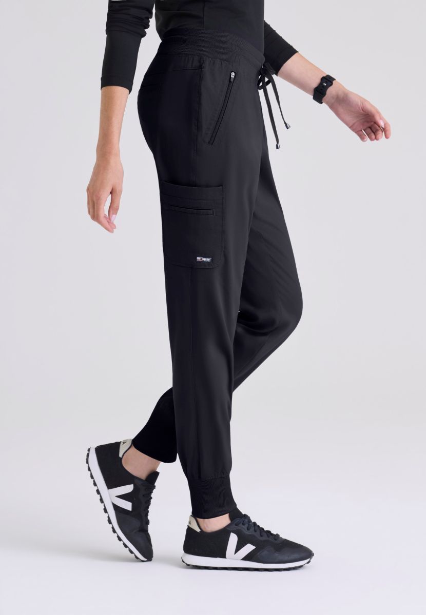 Grey's Anatomy Eden Women's 5-Pocket Cargo Jogger Scrub Pant | Steel