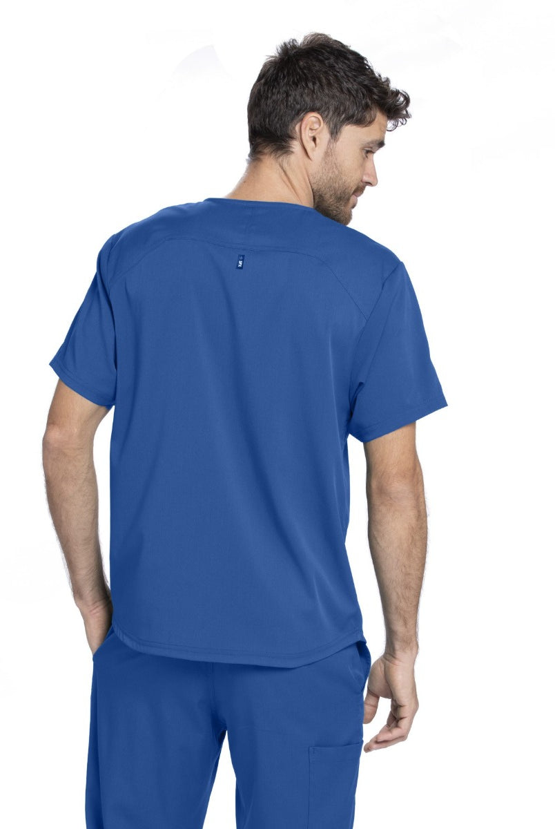 Grey's Anatomy Active Spandex Stretch Men's 3-Pocket V-Neck Scrub Tops | New Royal