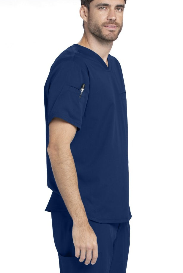 Grey's Anatomy Active Spandex Stretch Men's 3-Pocket V-Neck Scrub Tops | NAVY