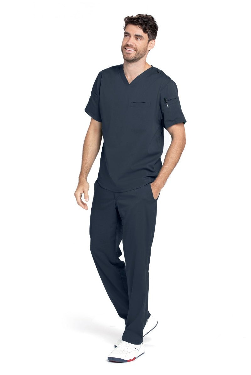Grey's Anatomy Spandex Stretch Male 4 Pocket Cargo Scrub Pants | Steel
