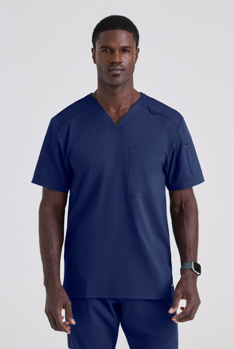 GRST079 Grey's Anatomy Spandex-Stretch Murphy Top | NAVY