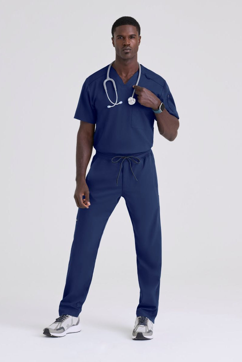 GRST079 Grey's Anatomy Spandex-Stretch Murphy Top | NAVY