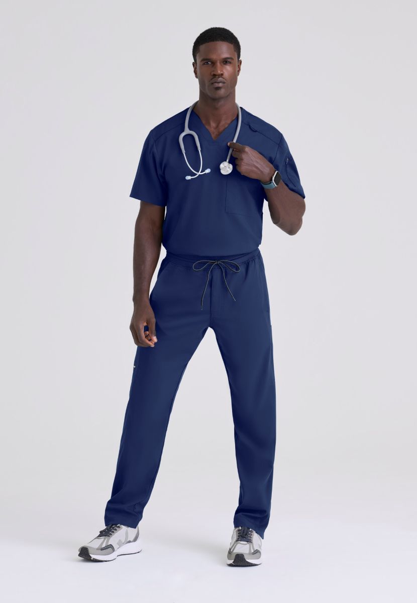 GRST079 Grey's Anatomy Spandex-Stretch Murphy Top | NAVY