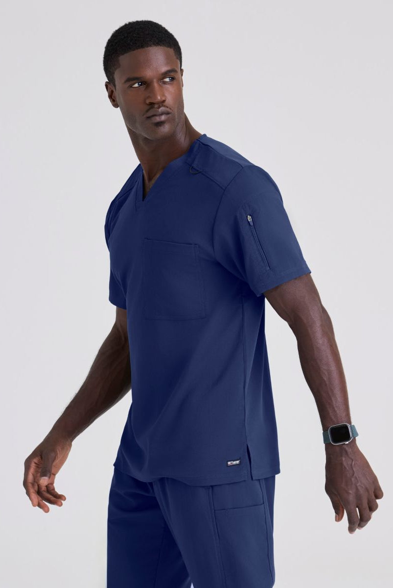 GRST079 Grey's Anatomy Spandex-Stretch Murphy Top | NAVY