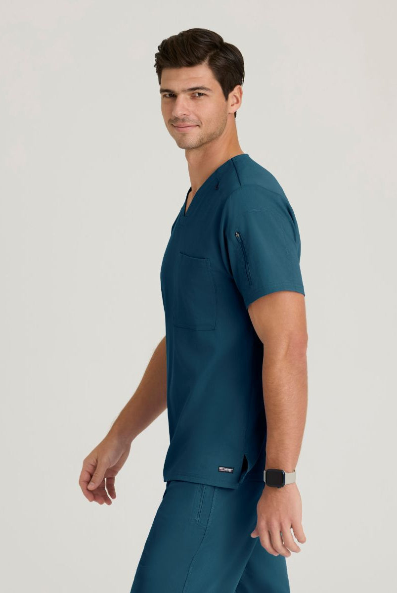 GRST079 Grey's Anatomy Spandex-Stretch Murphy Top | Caribbean