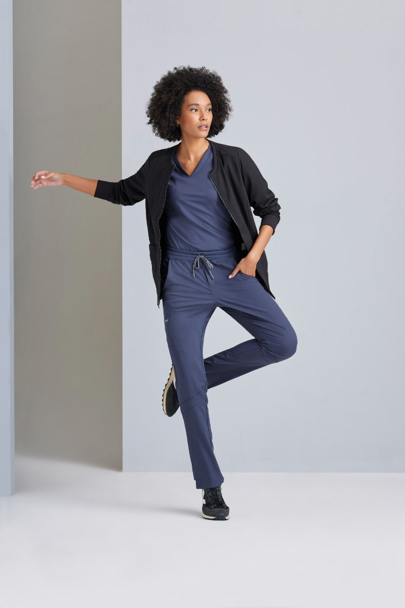 Grey's Anatomy Eden Women's 5-Pocket Cargo Jogger Scrub Pant | Steel