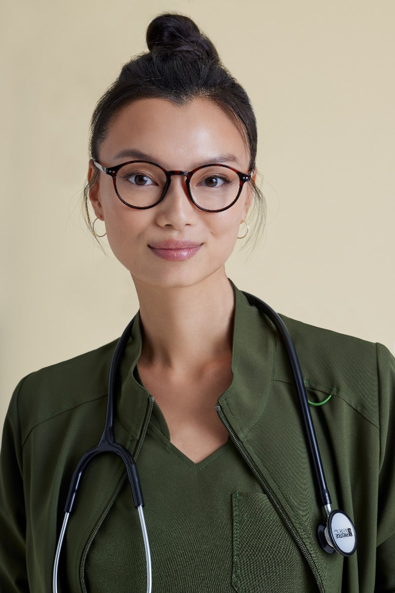 Grey's Anatomy Evolve Sway Scrub Top | Fern